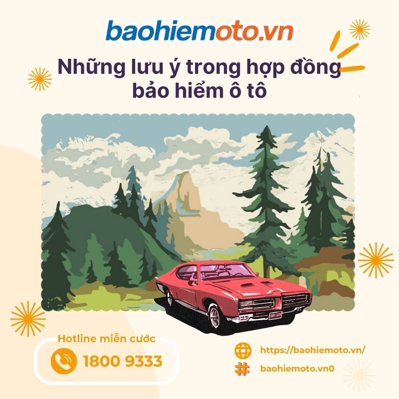 Lứu ý hợp đồng bảo hiểm ô tô